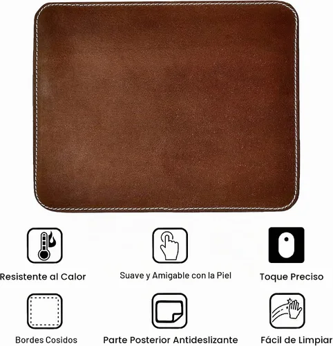 Vista 4 de Alfombrilla de cuero para mouse – Alfombrilla de escritorio antideslizante