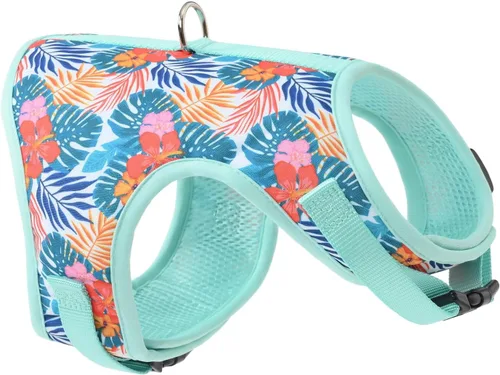Vista 30 de Mile High Life Arnés para perro, chaleco floral de malla de aire para perros y gatos pequeños de 20 libras, fácil de poner, cierre fácil ajustable