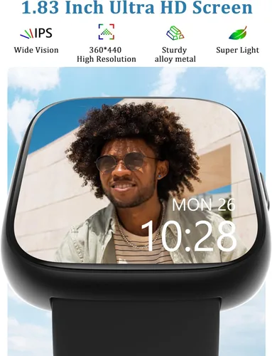 Vista 3 de LODIMEKE Reloj inteligente, Alexa incorporado, responder/hacer llamadas, 44mm, reloj inteligente para mujeres y hombres, pantalla deportiva