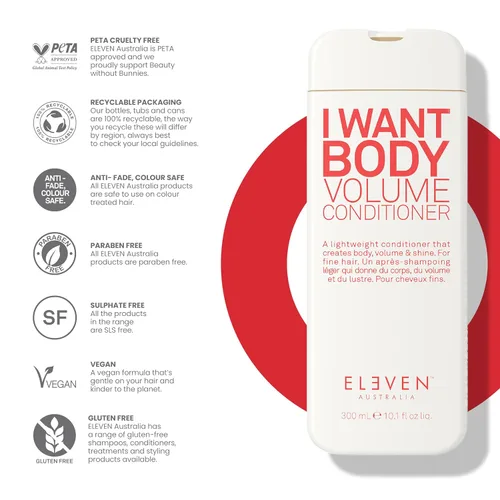 Vista 4 de ELEVEN AUSTRALIA I Want Body Volume Conditioner, el mejor constructor de volumen