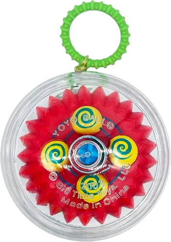 Vista 6 de Big Time Toys Yoyo Ball Yoyo de retorno automático, paquete de fiesta de 5, colores y patrones surtidos, nunca necesita rebobinar, nuevo giro