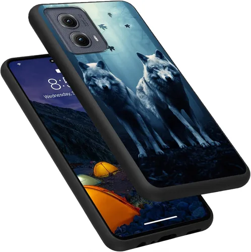 Vista 80 de Funda para Motorola Moto G Play 4G 2024, delgada y ligera, de silicona de TPU suave, color negro, ultrafina, para Motorola Moto G Play 4G 2024, Art