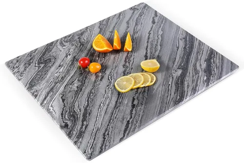 Vista 30 de Koville Tabla de cortar de mármol para cocina, tabla grande de quesos de losa de mármol de 16 x 12 pulgadas, tabla de servir rectangular
