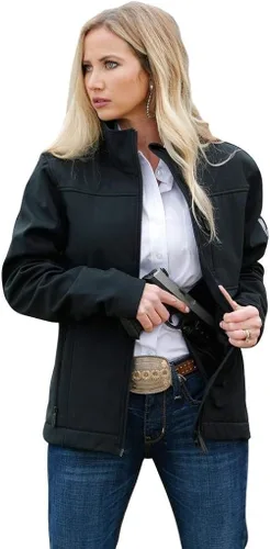 Vista 2 de Cinch Chaqueta de transporte oculta de camuflaje repelente al agua para mujer, Negro