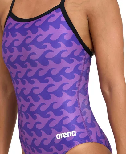 Vista 4 de ARENA Performance Ride The Wave - Traje de baño de una pieza para mujer con espalda descendente ligera MaxLife