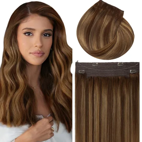 Vista 33 de Lacer Extensiones de cabello humano Remy sin costuras, color negro #1, ultra fino, doble trama de poliuretano, invisible, 7 unidades, 4.33 oz