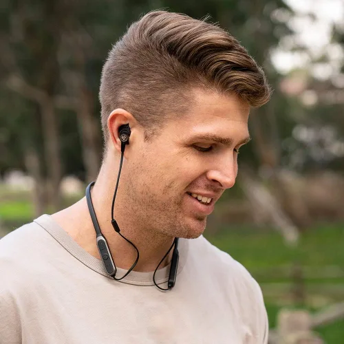 Vista 8 de JLab Epic ANC - Auriculares con cancelación activa de ruido, audio Be Aware, Bluetooth 5, batería de más de 25 horas, resistente al sudor IP54