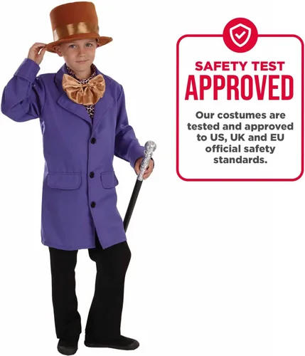 Vista 4 de fun shack Chocolate Factory Owner Costume Kids, Chocolate Factory Worker Costume, Boys Halloween Costumes