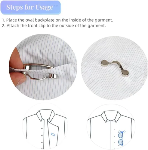 Vista 7 de 3 soportes para lentes para mujeres y hombres, soporte portátil para lentes de sol, soporte para camisas, identificación con nombre y etiqueta