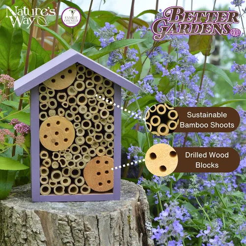 Vista 3 de Nature's Way Productos para Aves PWH1-B Casa de Abeja Púrpura