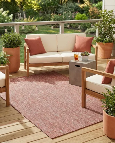 Vista 25 de Rugs.com Outdoor Solid Collection - Alfombra de pelo plano beige de 2 x 3 pulgadas, perfecta para entradas, cocinas, rincones de desayuno, piezas