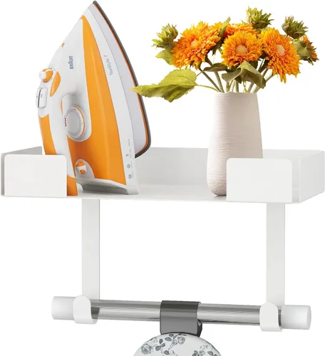Vista 9 de JUYSON - Soporte de pared para tabla de planchar para tabla de planchar con patas T&Y, pequeño soporte de pared para tabla de planchar, soporte
