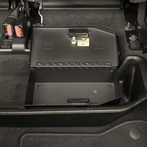Vista 9 de Tuffy Productos de Seguridad - Caja de Seguridad Compacto Bajo el Asiento para Jeep Gladiator 2020-2023 Pry-Guard® locking system, 10-tumbler
