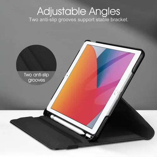 Vista 8 de Fintie 360° Rotating Case for iPad 9th / 8th / 7th Generation 10.2 Inch Negro