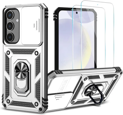 Vista 27 de Funda para Samsung Galaxy S24 Plus/S25 Plus con protector de Azul