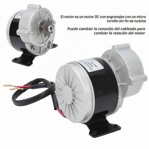 Vista 4 de Reducción de engranajes del motor eléctrico, 24 voltios y 350 vatios de reducción de engranajes, motor eléctrico con piñón de 13 dientes