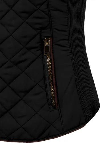Vista 4 de NE PEOPLE Chaleco acolchado ligero con cremallera para mujer (S-3XL)