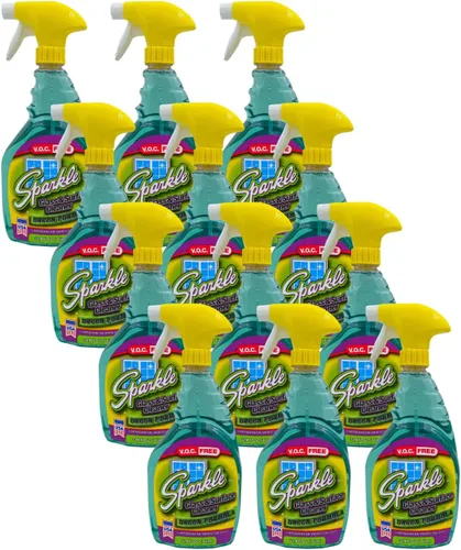 Vista 13 de Sparkle Spray limpiador de vidrio, nueva fórmula verde, libre de V.O.C, no deja rayas, botella de spray de 33.8 onzas líquidas (paquete de 1)