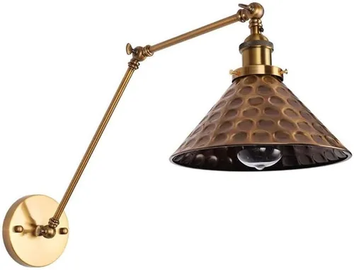 Vista 7 de Lámpara de pared ajustable con brazo oscilante, aplique de pared industrial retro, accesorios de iluminación de interior para mesita de noche