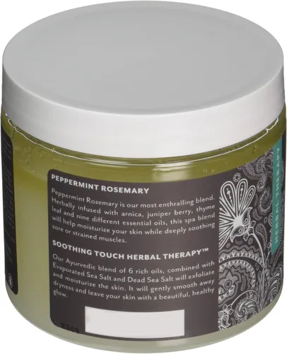 Vista 3 de Soothing Touch Exfoliante de sal de hierbas, menta y romero - 20 onzas