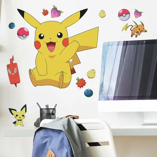 Vista 2 de RoomMates RMK4821GM Pikachu - Calcomanías de pared gigantes para despegar y pegar