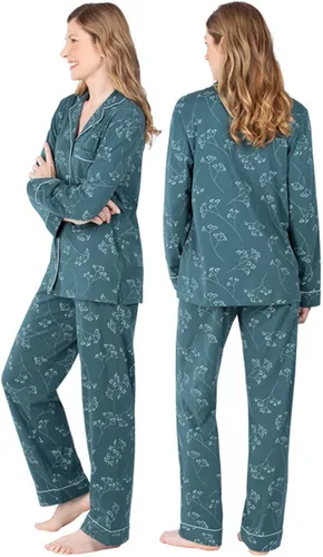 Vista 68 de PajamaGram Conjunto de pijama para mujer – Pijama para mujer, jersey novio, 100% algodón