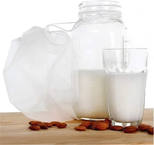 Vista 7 de 2 bolsas de leche de nuez de calidad profesional, grande de 10 x 12 pulgadas, de grado comercial, bolsa de leche de almendra reutilizable y colador
