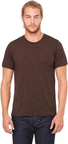 Vista 270 de Bella Canvas 3413c para hombre (1) Triblend verde + (1) Triblend rojo