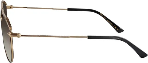Vista 3 de Jimmy Choo Gafas de sol de aviador con espejo marrón degradado LEXS 02M2FQ 59, NegroOro