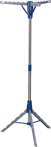 Vista 10 de Household Essentials 5012-1 Tendedero portátil de trípode y 2 niveles Secar ropa mojada o colgar ropa Color plateado y azul