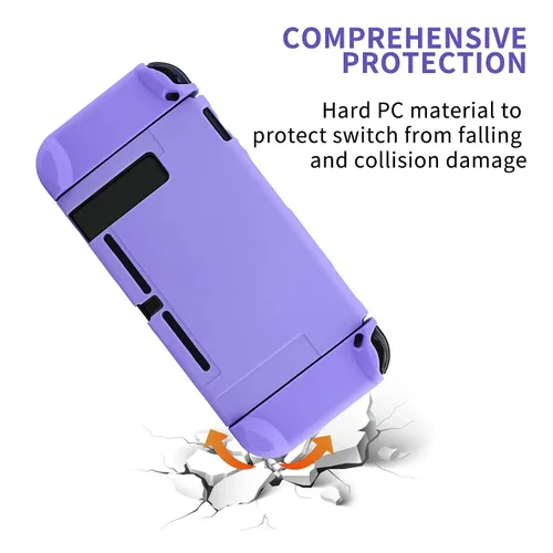 Vista 2 de FANPL Funda para Nintendo Switch, carcasa rígida linda funda protectora para Switch y controlador Joy Con con 2 empuñaduras de pulgar de flores