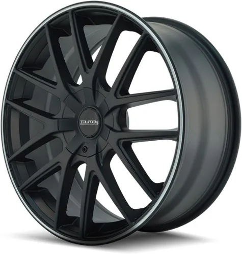 Vista 2 de TR60 20x8.5, patrón de pernos: 5x112/120, compensación: 40, negro mate/anillo mecanizado, juego de 1
