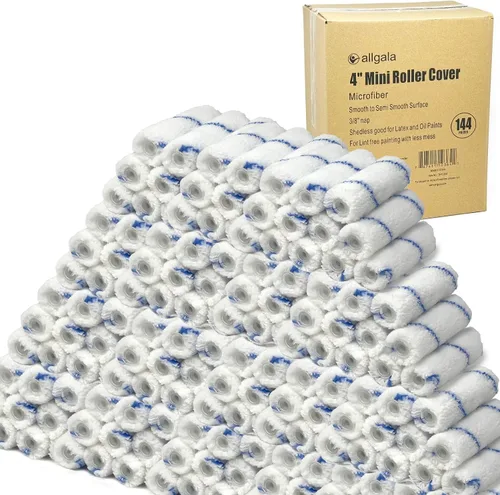 Vista 8 de Allgala Cubierta de rodillo de pintura de microfibra sin cobertizos para siesta de 4 pulgadas de 4 pulgadas - TH10316