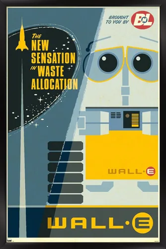 Vista 8 de Trends International Disney Pixar Wall-E - Póster de pared New Sensation, 14.72 x 22.37 pulgadas, versión enmarcada de madera de granero