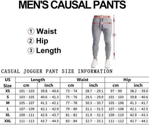 Vista 6 de Wangdo - Pantalones deportivos para hombre con bolsillos con cremallera