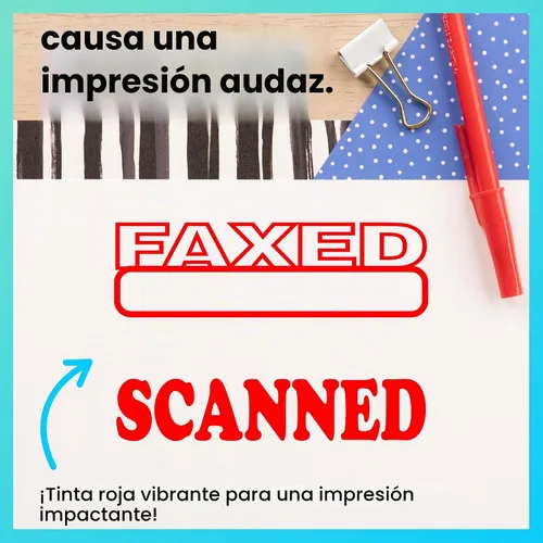 Vista 5 de ExcelMark Sello autoentintado de copia A1539 - Tinta roja