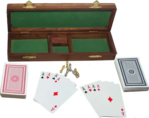 Vista 3 de Juego de mesa de madera para cuna, 2 cartas, 6 clavijas de metal, regalos de Navidad
