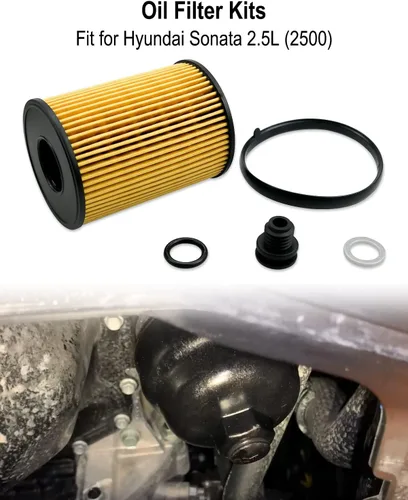 Vista 2 de Paquete de 3 filtros de aceite de repuesto 26350-2S000 21513-23001 para Hyundai Sonata Tucson Kia K5 Sorento Telluride 2.5L 2020 2021 2022