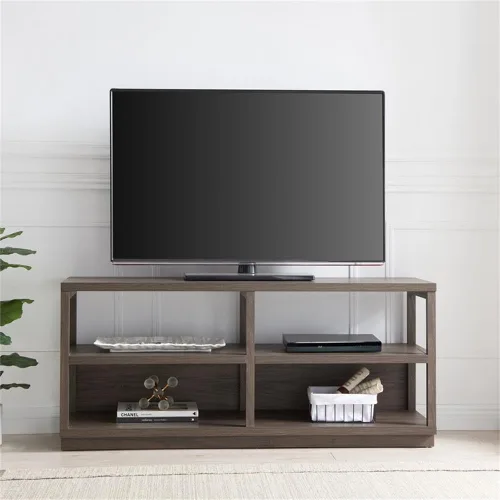 Vista 4 de Thalia - Soporte rectangular para TV de hasta 60" en color marrón aliso