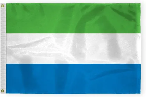 Vista 7 de AGAS - Bandera para automóvil de Sierra Leona de 10.5 x 15 pulgadas, impresa de doble cara en tela de poliéster súper punto, doble costura, plástico