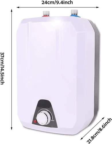 Vista 6 de Calentador de agua eléctrico 2.1GL, calentador de agua de tanque eléctrico de 110 V, autodulación a pedido Calentador de agua para el hogar