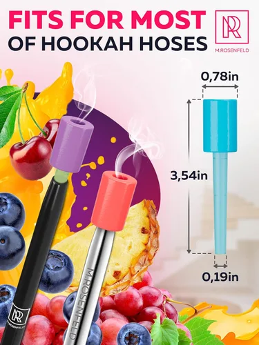 Vista 5 de Candy Hookah Tips – 12 piezas que brillan en la oscuridad Jolly Tips – Puntas de cachimba envueltas individualmente accesorios de chupeta – 12