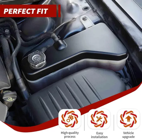 Vista 4 de Cubierta de tanque de refrigerante y moldura del motor compatible con Dodge Charger 2011-2023, para Dodge Challenger 2011-2023, para Chrysler 300c