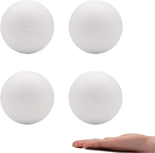 Vista 5 de Crafare - Bolas de espuma blancas de 4.72 pulgadas, paquete de 2 unidades para decoración de fiestas y proyectos escolares Bolas de espuma