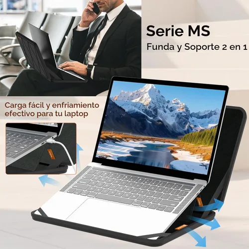 Vista 5 de Smatree MS82T Hard Protective 15.6inch Laptop Case para HP/Lenovo/DELL/ASUS Negro
