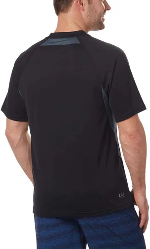 Vista 3 de Speedo Camiseta de natación UV para hombre, manga corta, ajuste holgado, fácil