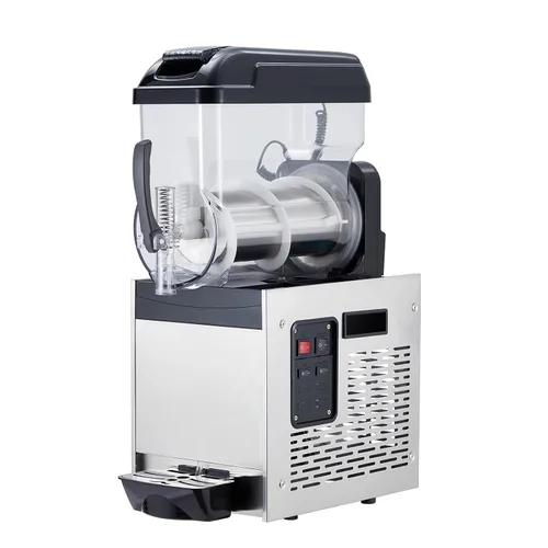 Vista 8 de 15L Dual-Tank Slushy Machine 700W Comercial Acero inoxidable Doble tanque Congelación rápida de 700 W Limpieza automática Para Blanco