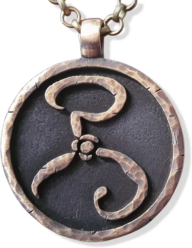 Vista 15 de Baldur Jewelry - Collar con colgante de pulpo de Lovecraft Cthulhu en plata de ley 925, símbolo amarillo, hecho a mano, amuleto de Necronomicum