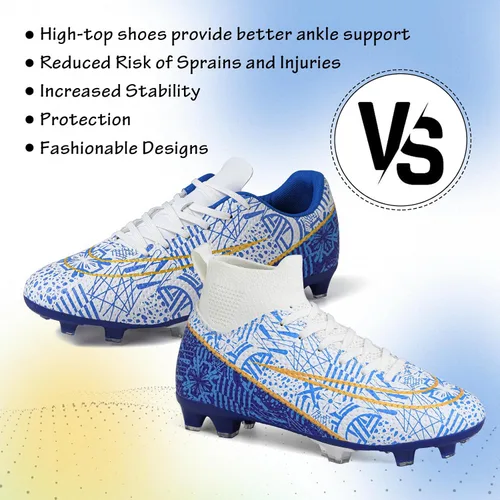 Vista 6 de Tacos de fútbol para niños y niñas, zapatos de fútbol para césped AGFG