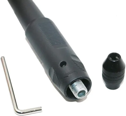 Vista 5 de Accesorio adaptador de eje flexible de 1/8 pies (0.125 in), portabrocas de cable de extensión de taladro flexible y herramienta de amoladora